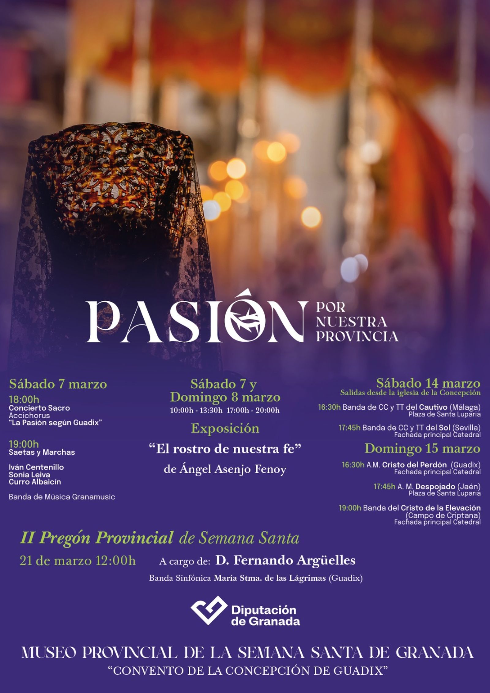 Cartel de las actividades organizadas durante la Cuaresma en la provincia.