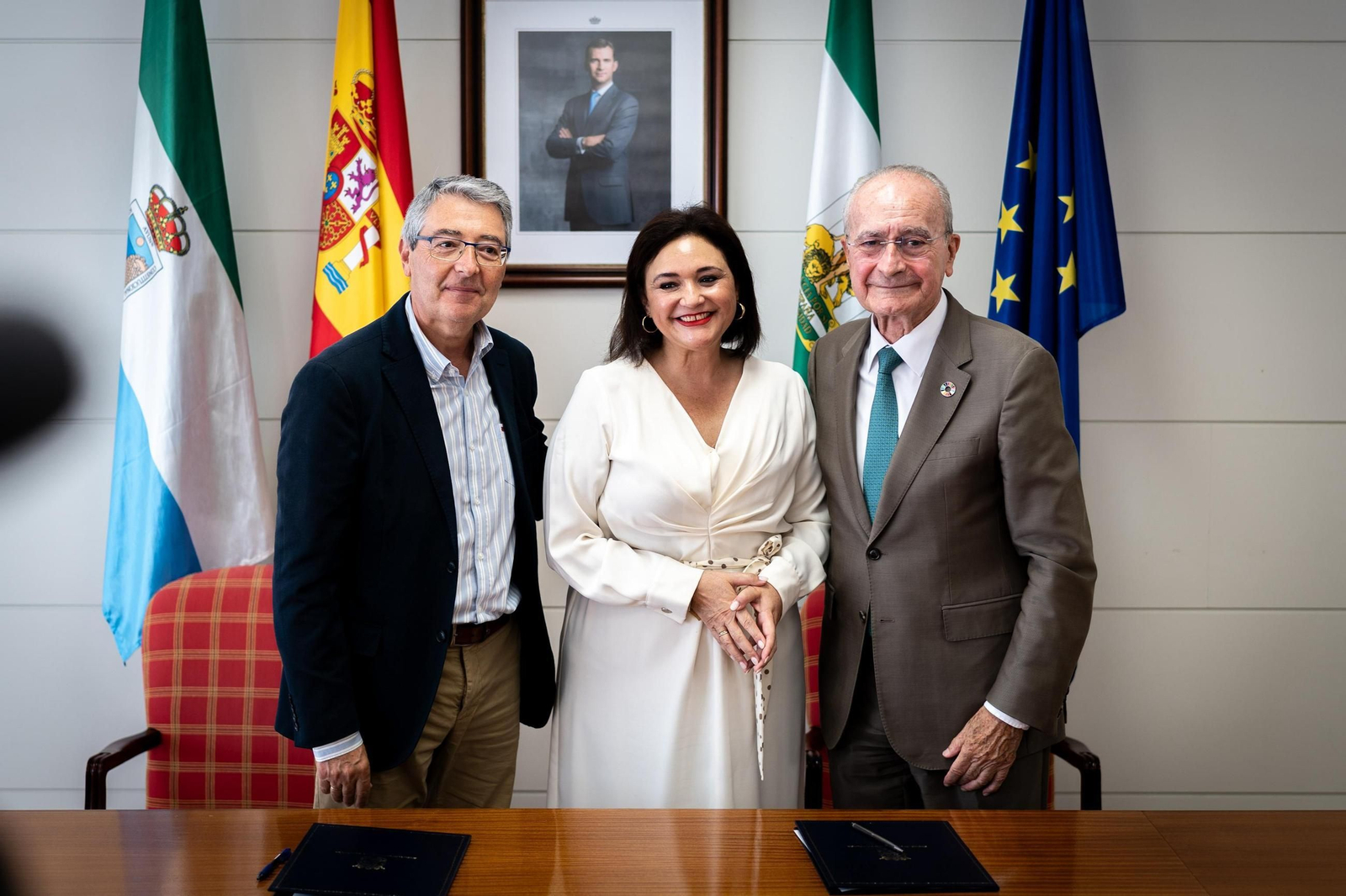 Francisco Salado, Margarita del Cid y Francisco de la Torre.