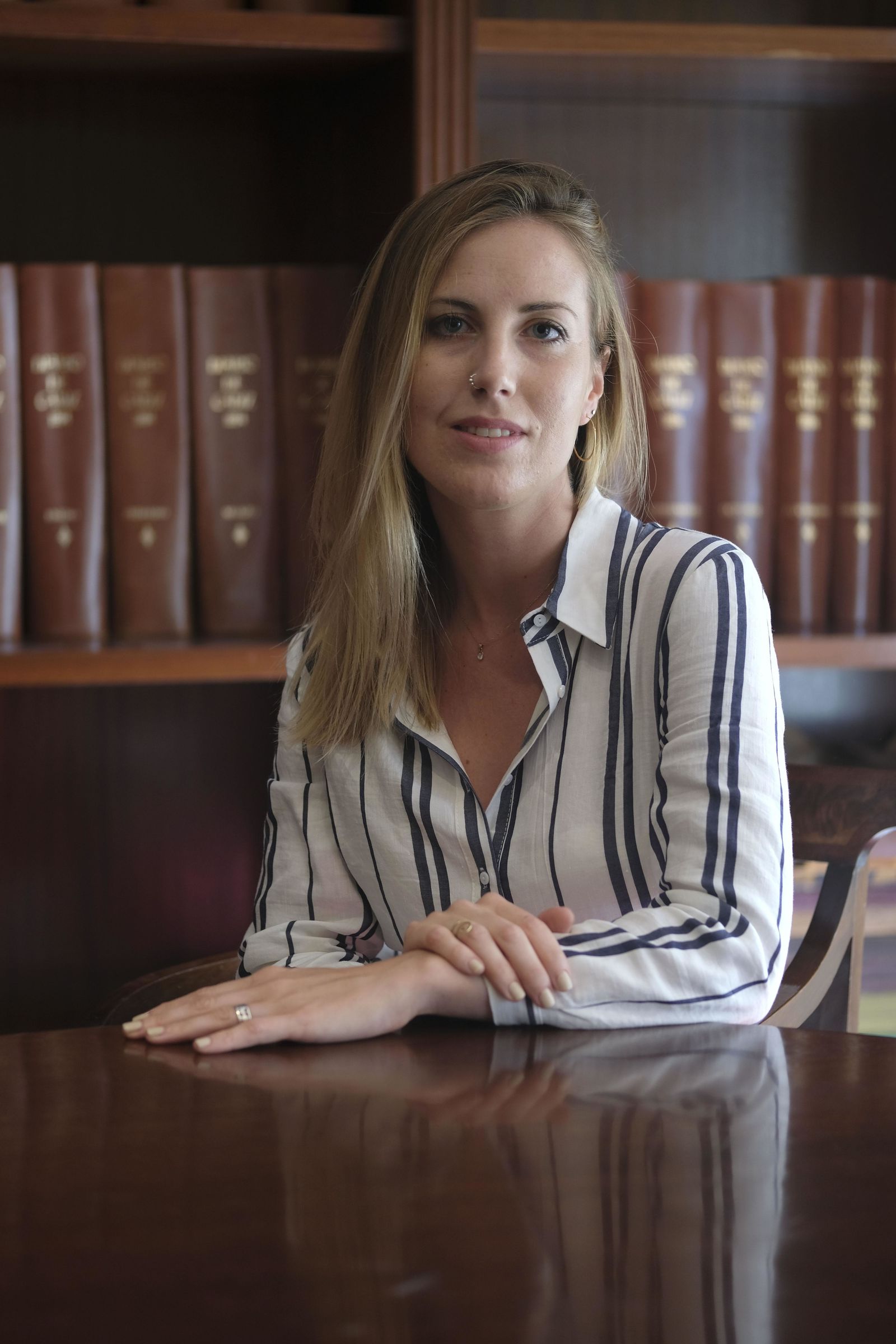 Eva Samalea Ortega, en la hemeroteca de 'Diario de Cádiz'.