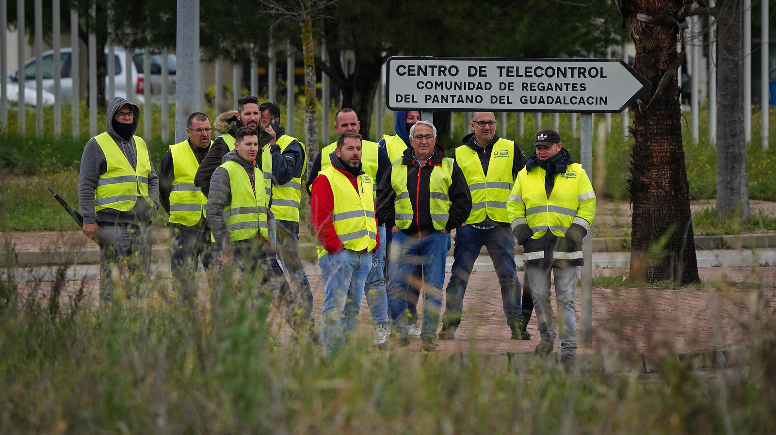 Imágenes de los piquetes informativos en la Ciudad del Transporte