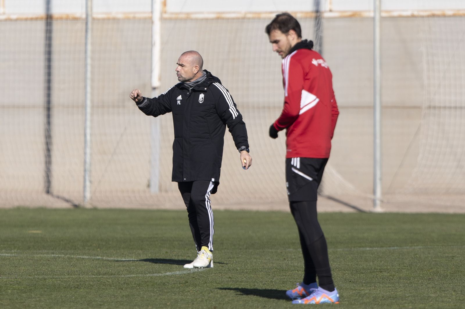 Paco López, esta semana en un entrenamiento del Granada CF