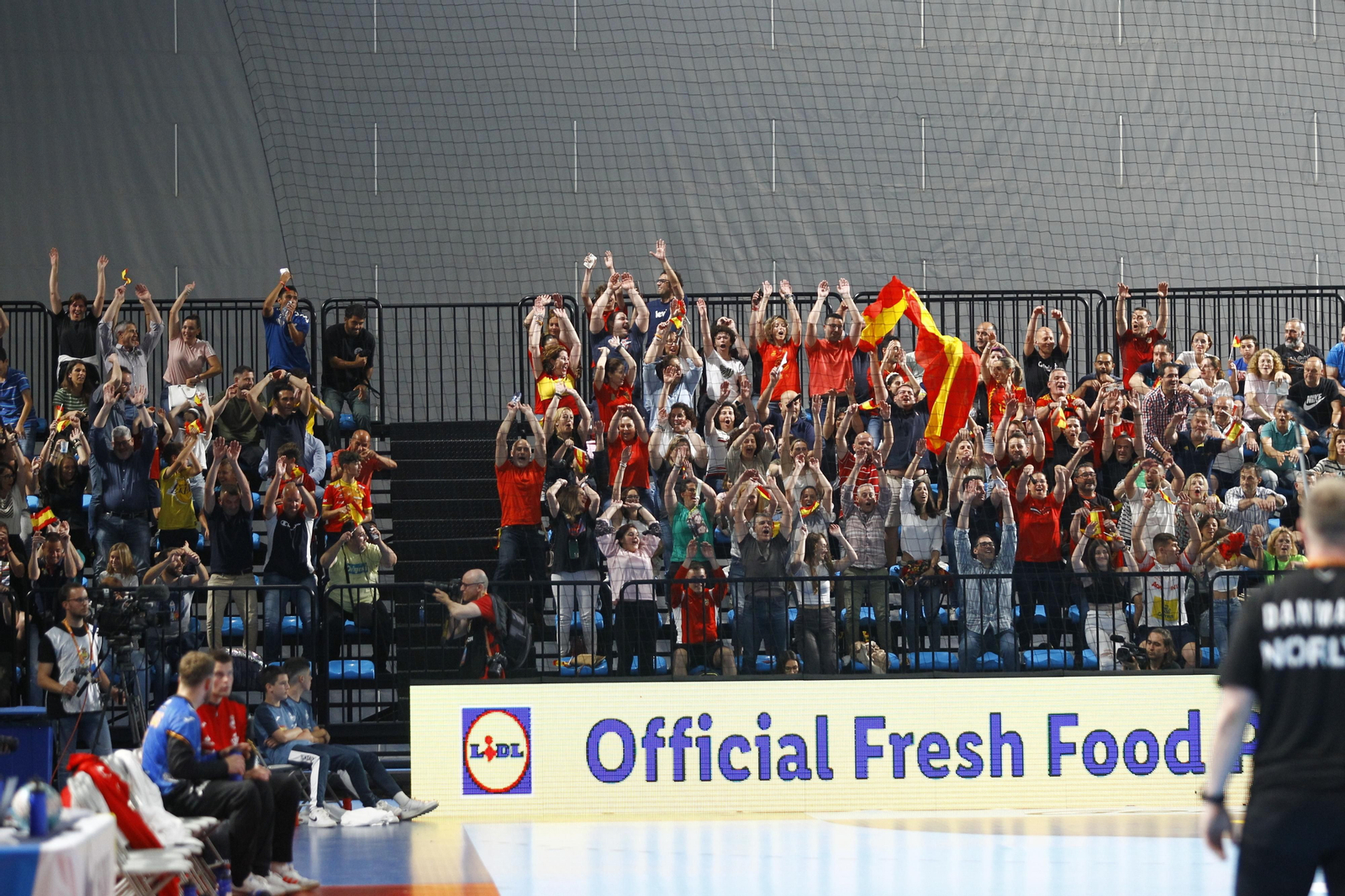 Imágenes del España-Dinamarca de la EHF Euro Cup de balonmano, en Almería