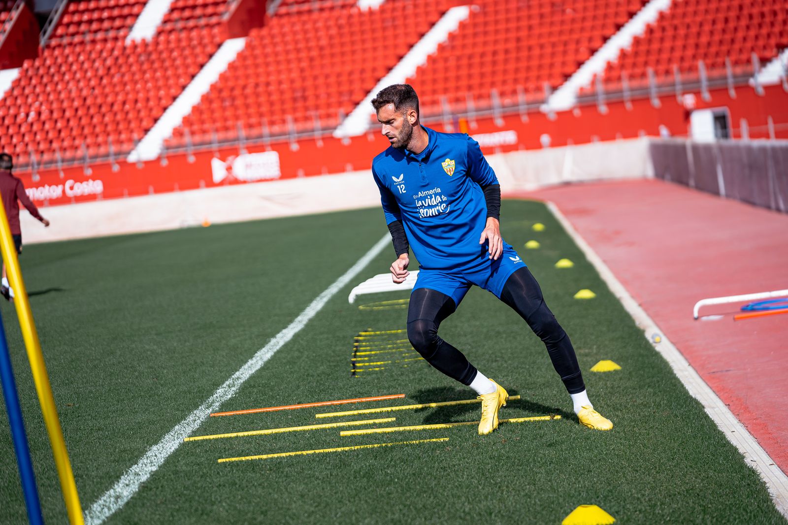 Baptistao en una sesión preparatoria en el Estadio
