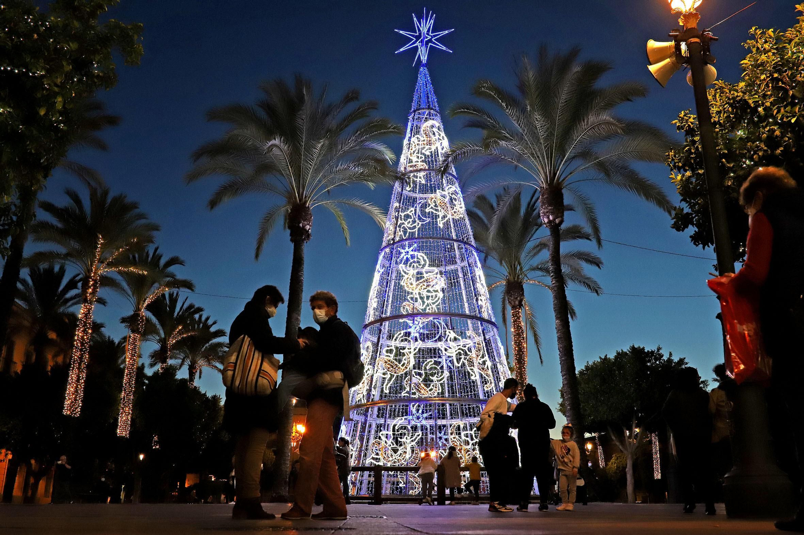 Encendido del alumbrado de Navidad 2020 en Jerez