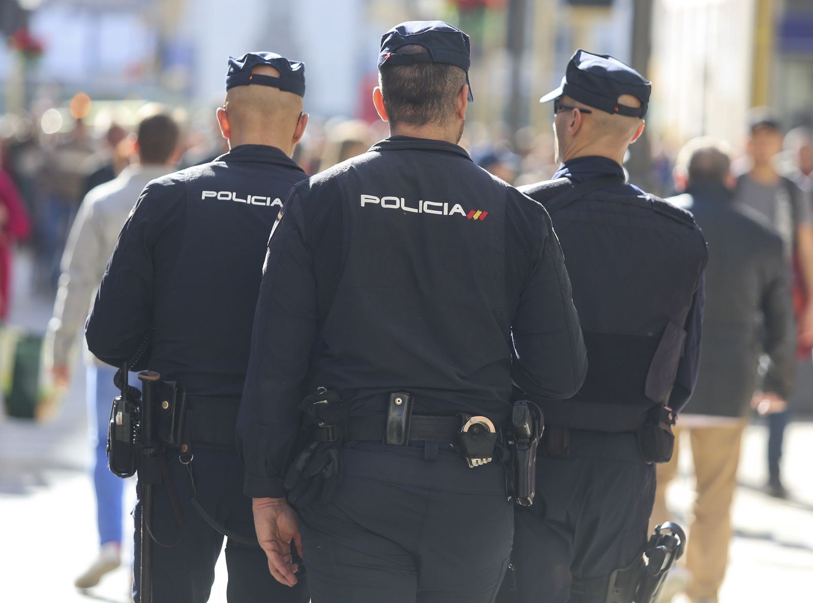 Policías nacionales en Málaga