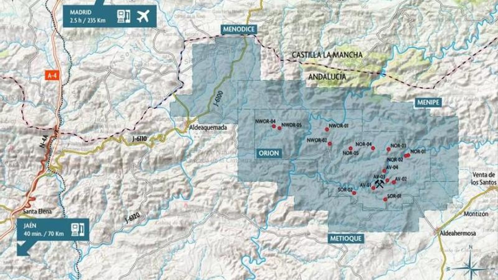 Mapa recogido en el proyecto de exploración.