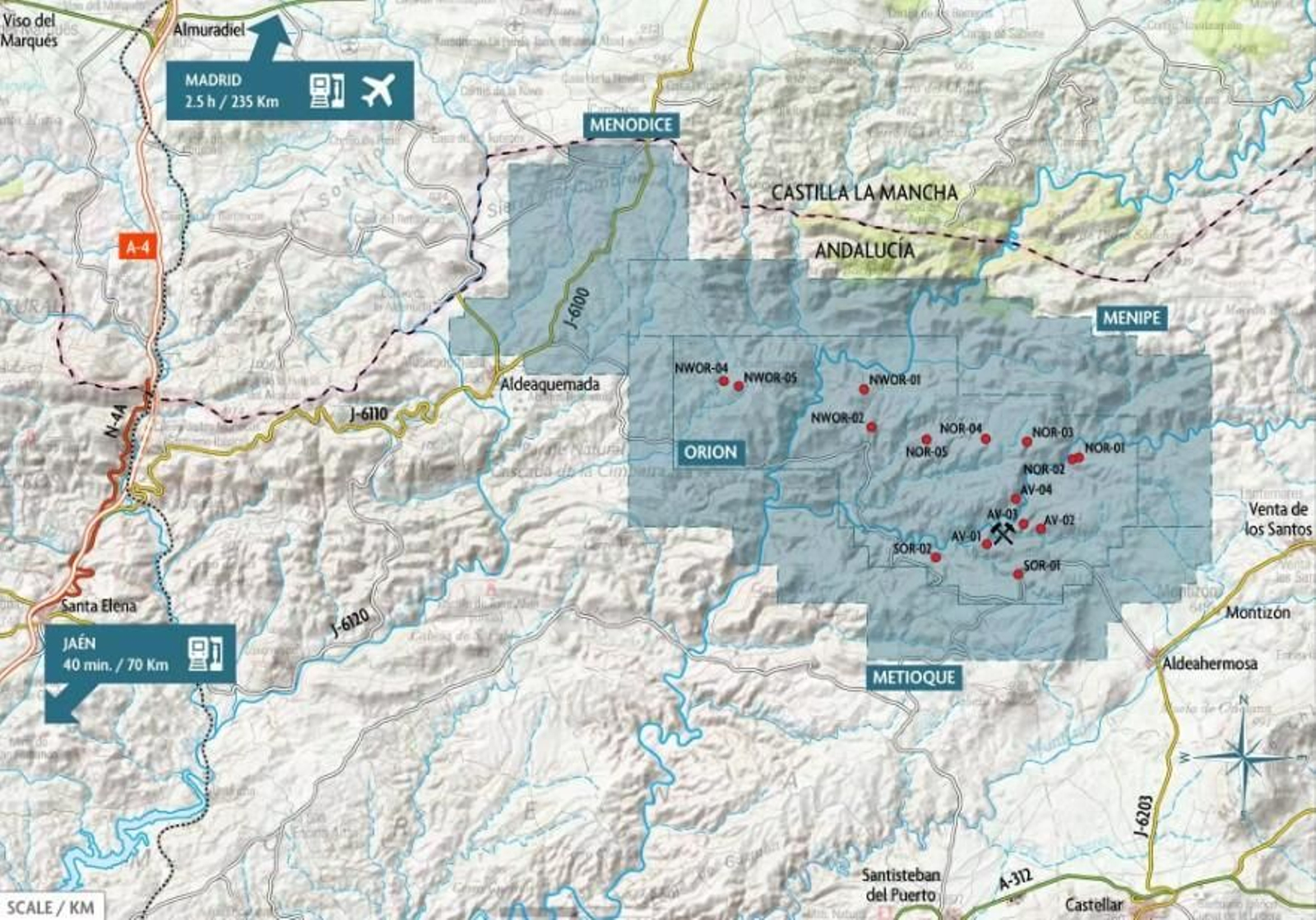 Mapa recogido en el proyecto de exploración.
