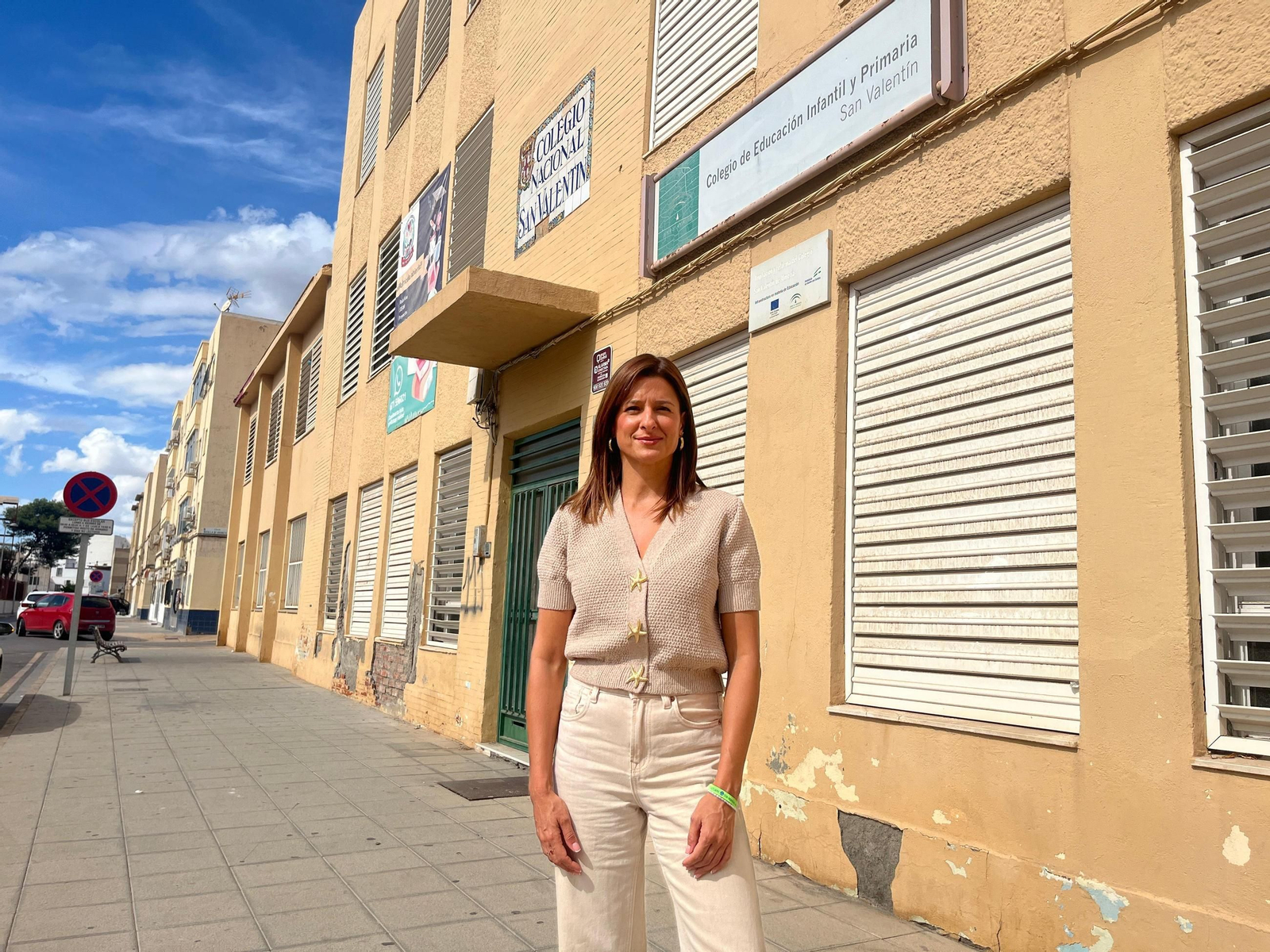 Herrera, junto al CEIP San Valentín.