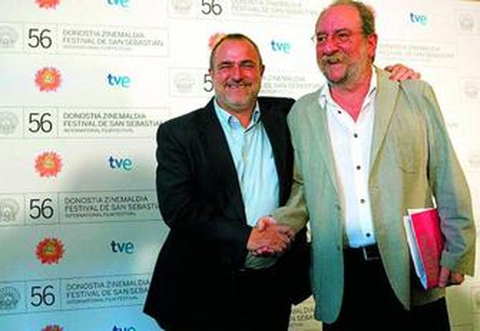 El director del Festival de San Sebastián con el responsable de Zabaltegui, ayer en la presentación del certamen