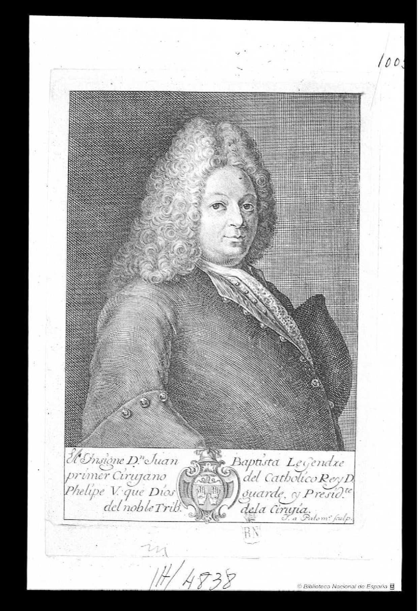 Retrato de Jean Baptiste Legendre.