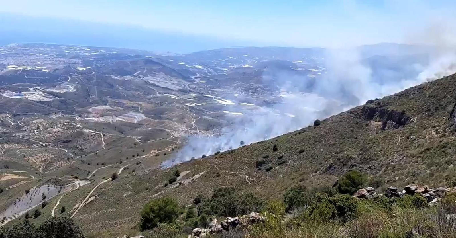 Perspectiva desde la zona del incendio en la Sierra de Lújar