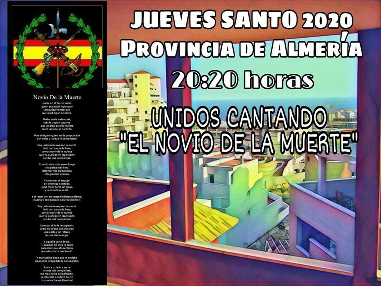 Proponen cantar 'El novio de la muerte' desde los balcones el Jueves Santo