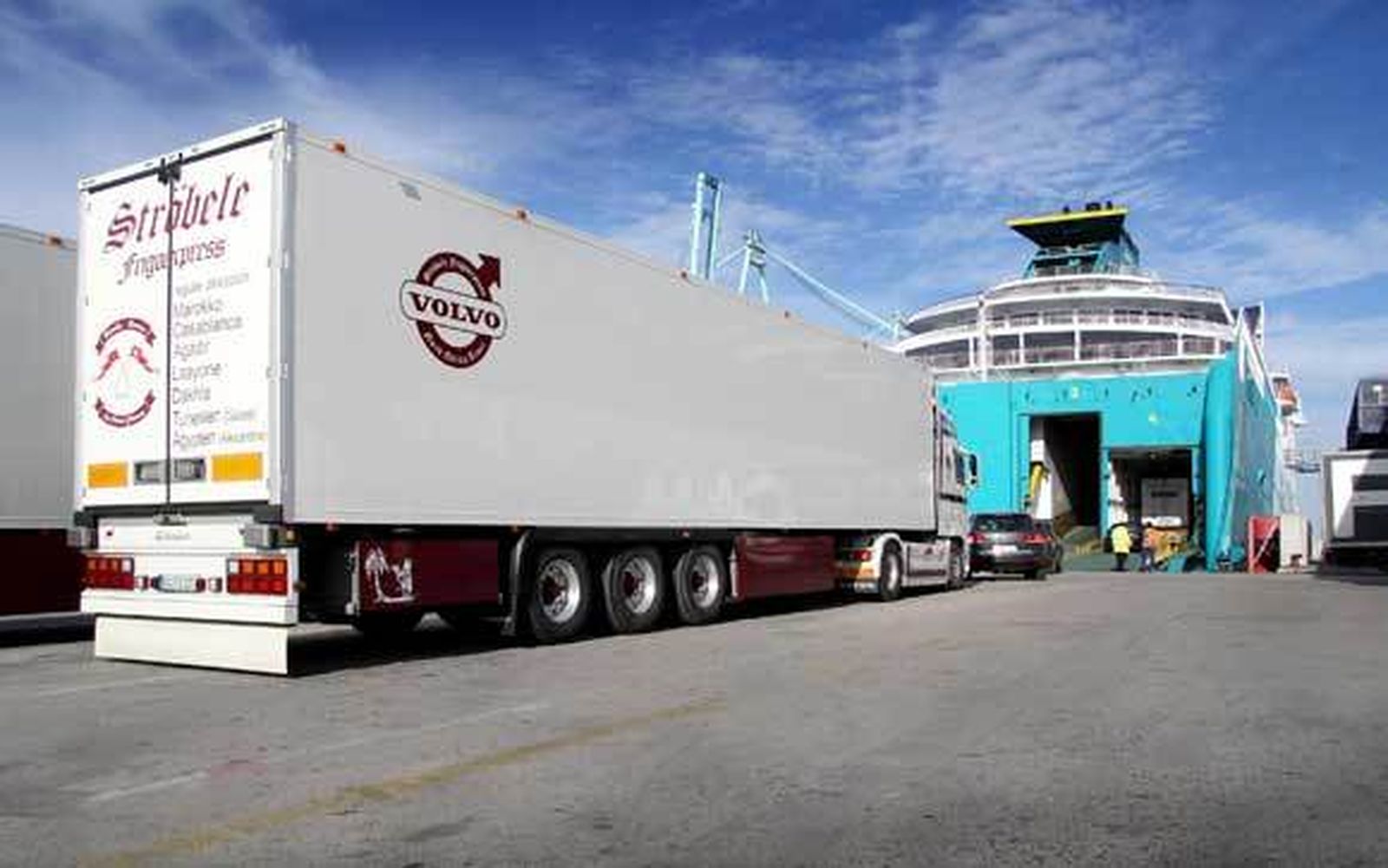 Imagen de archivo de un camión de mercancías en el puerto de Algeciras.