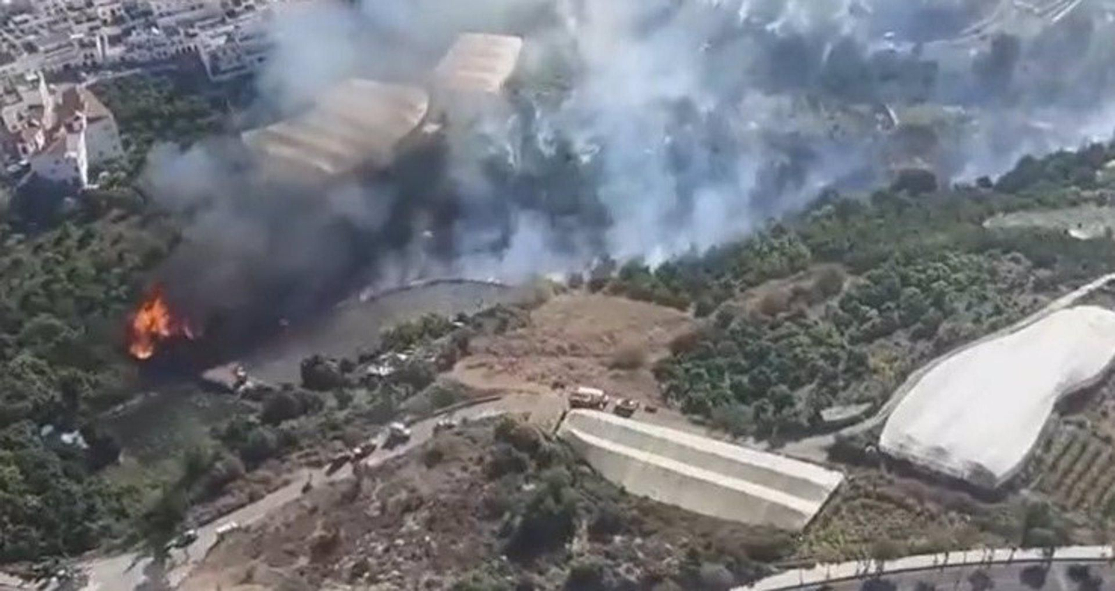 Declarado un incendio en Nerja en el paraje de Maro