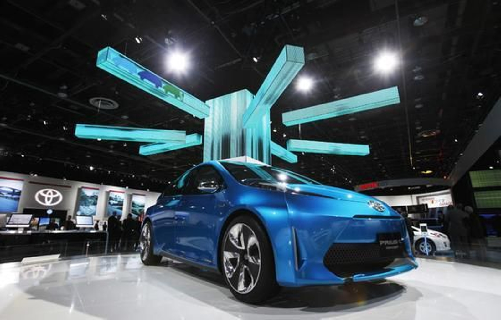 Presentación de los diferentes modelos de coches en el Salón de Detroit.

Foto: AFP/ Reuters
