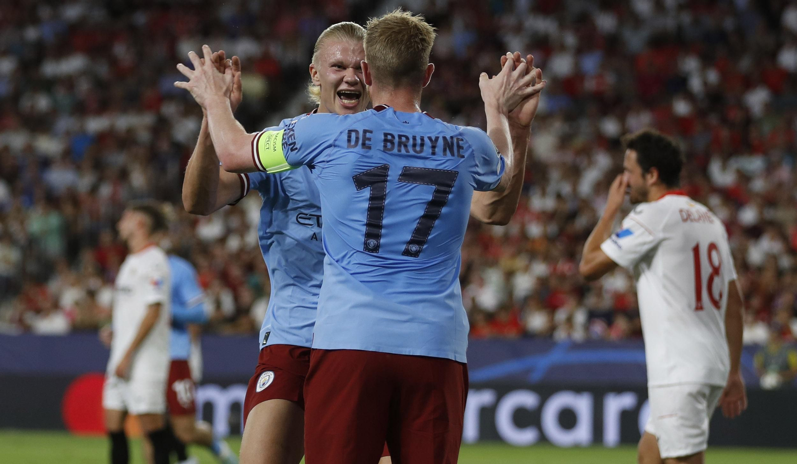 Las imágenes del Sevilla fc- Manchester City fc