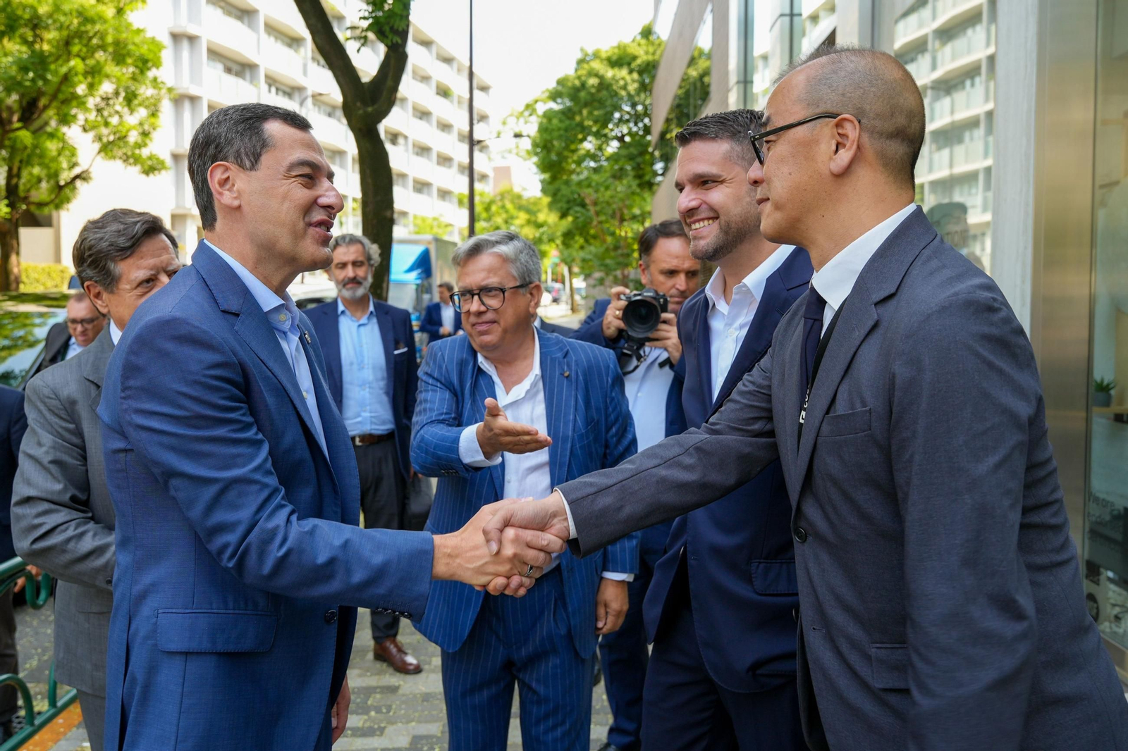 Juanma Moreno, durante su primera jornada de su visita oficial en Tokio.