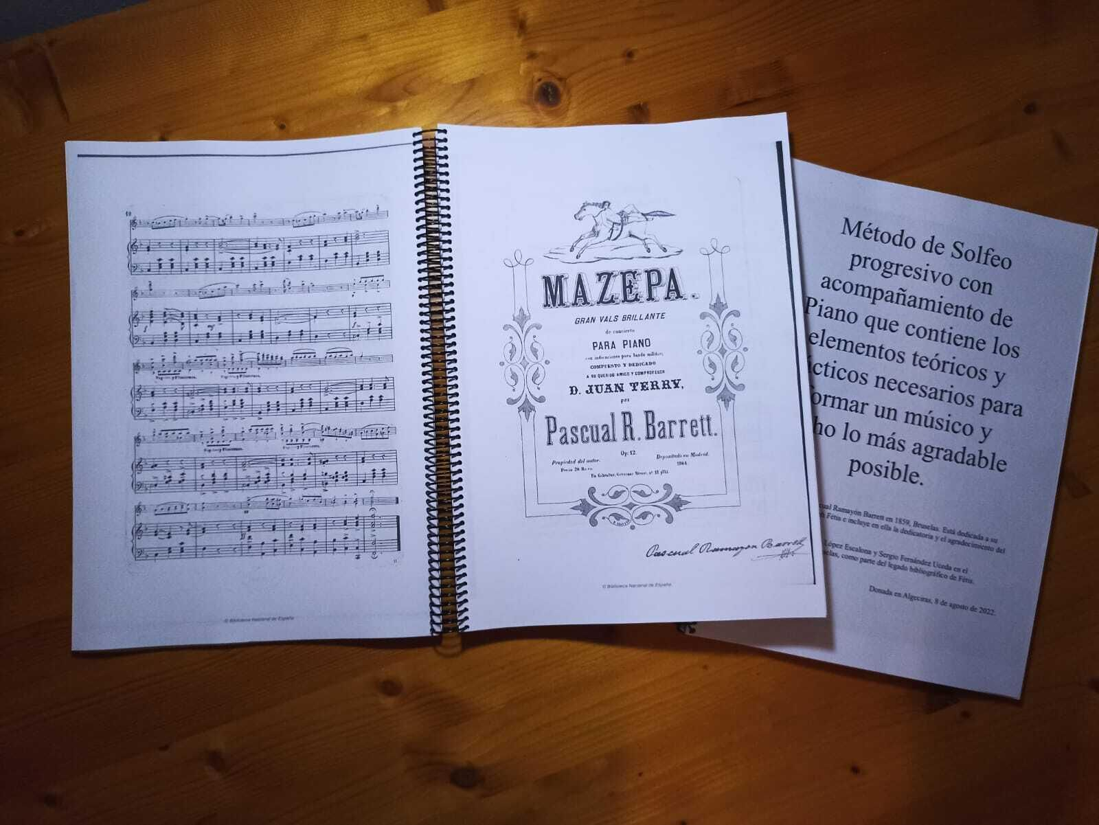 Documentos donados al Cubo de la Música de Algeciras