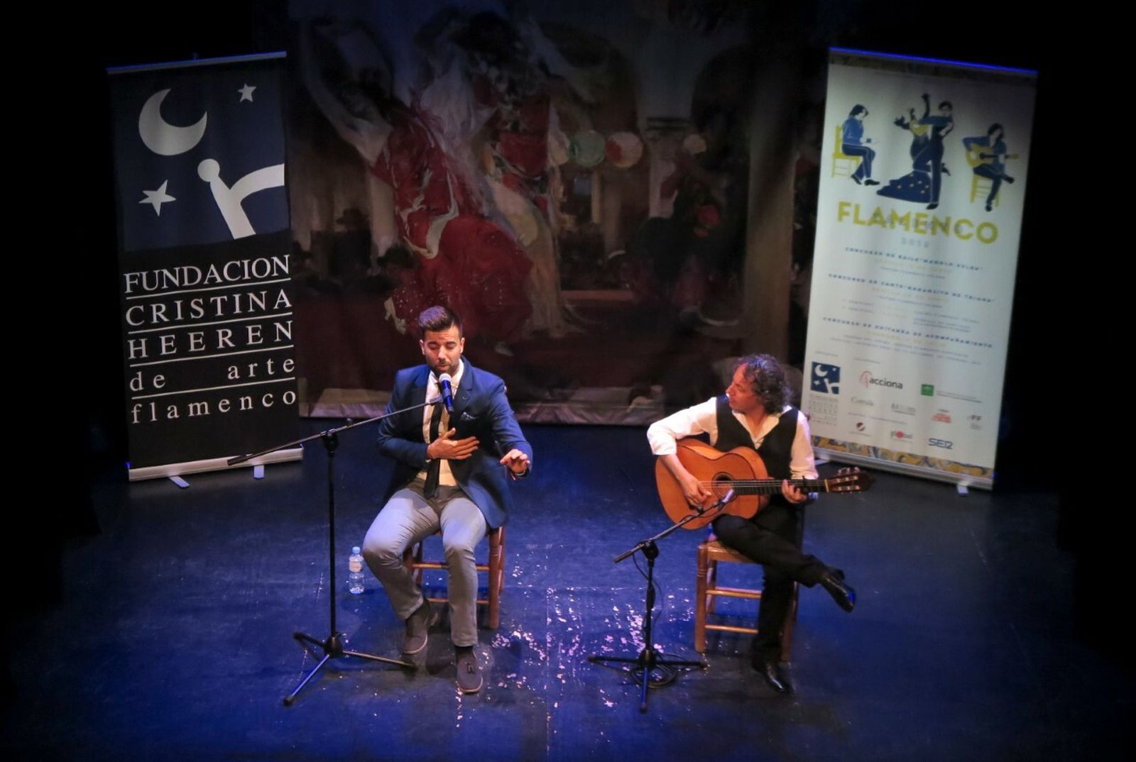 Artista participante en el concurso Talento Flamenco de Cante en la Cristina Heeren.