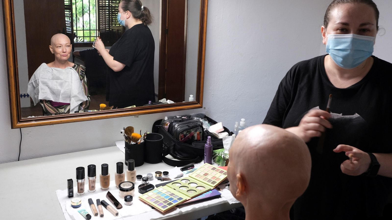 Sesión de maquillaje de Isabel María Llamas.