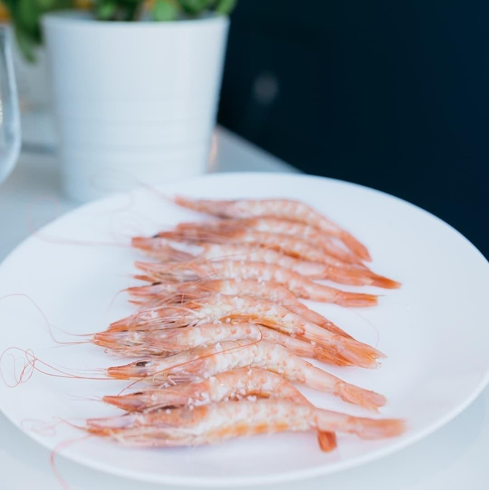 Comer gambas de Huelva