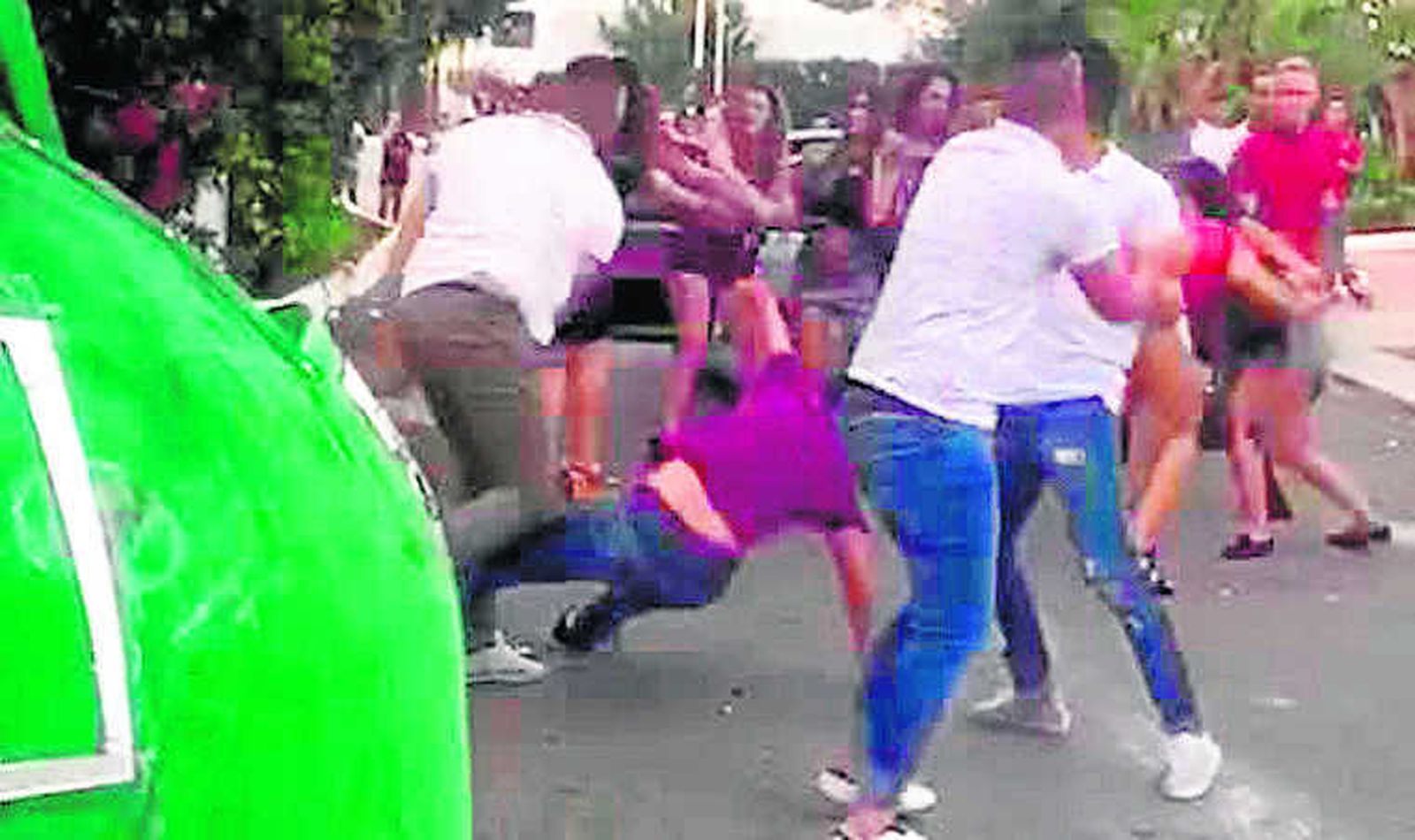 Un momento de la pelea.