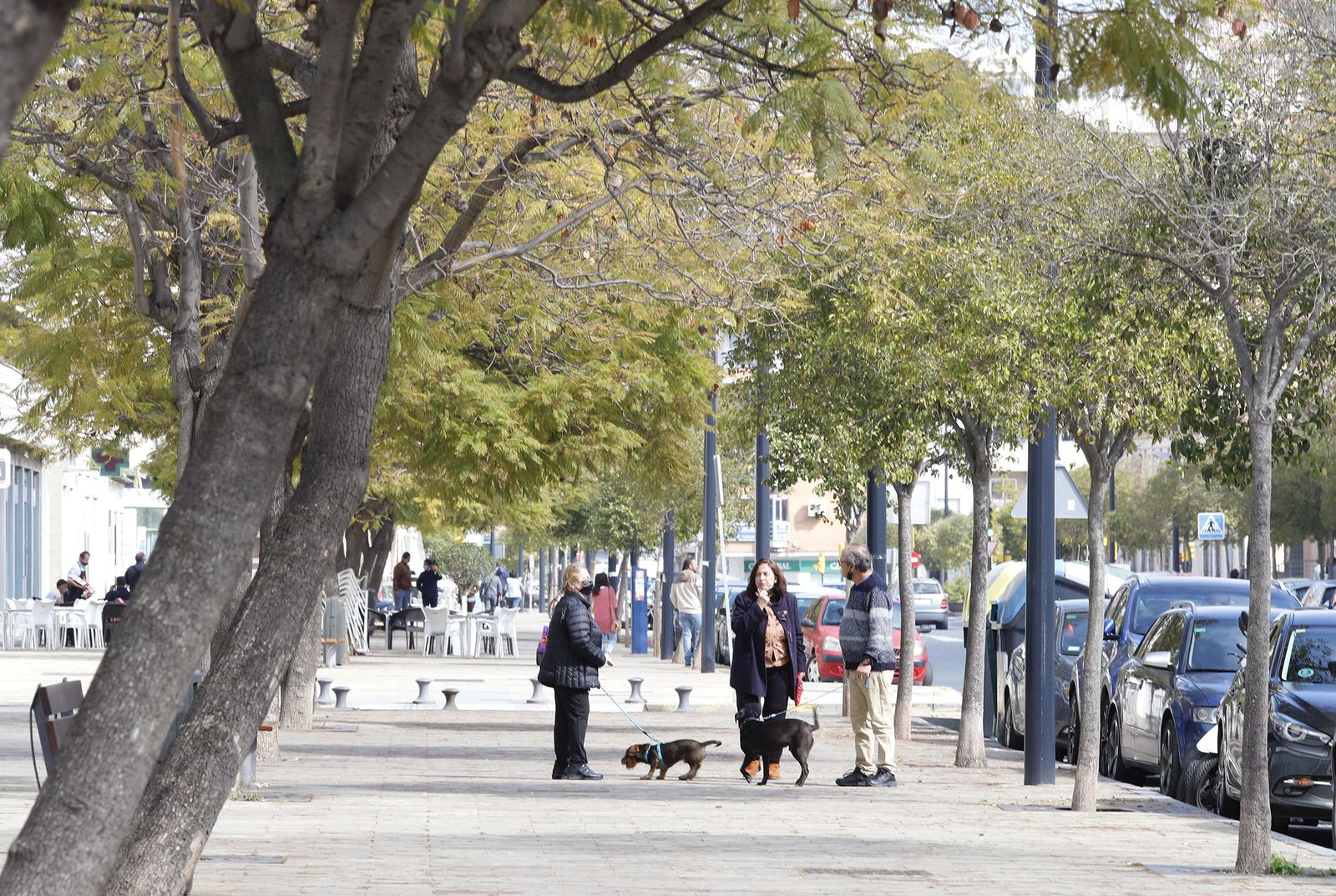 Las calles de la capital onubense durante la jornada de ayer.