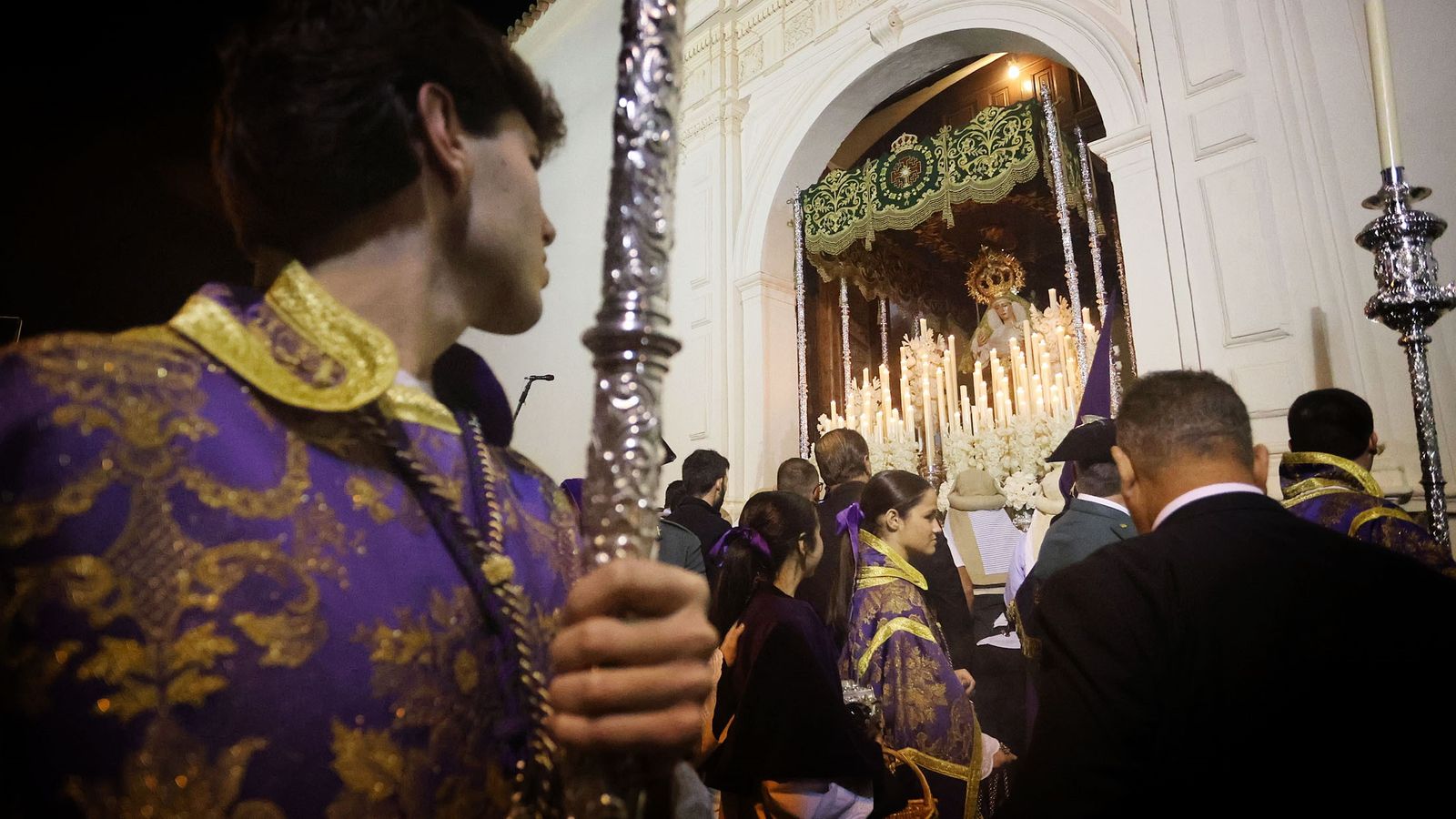 La Virgen del Refugio, en la salida.