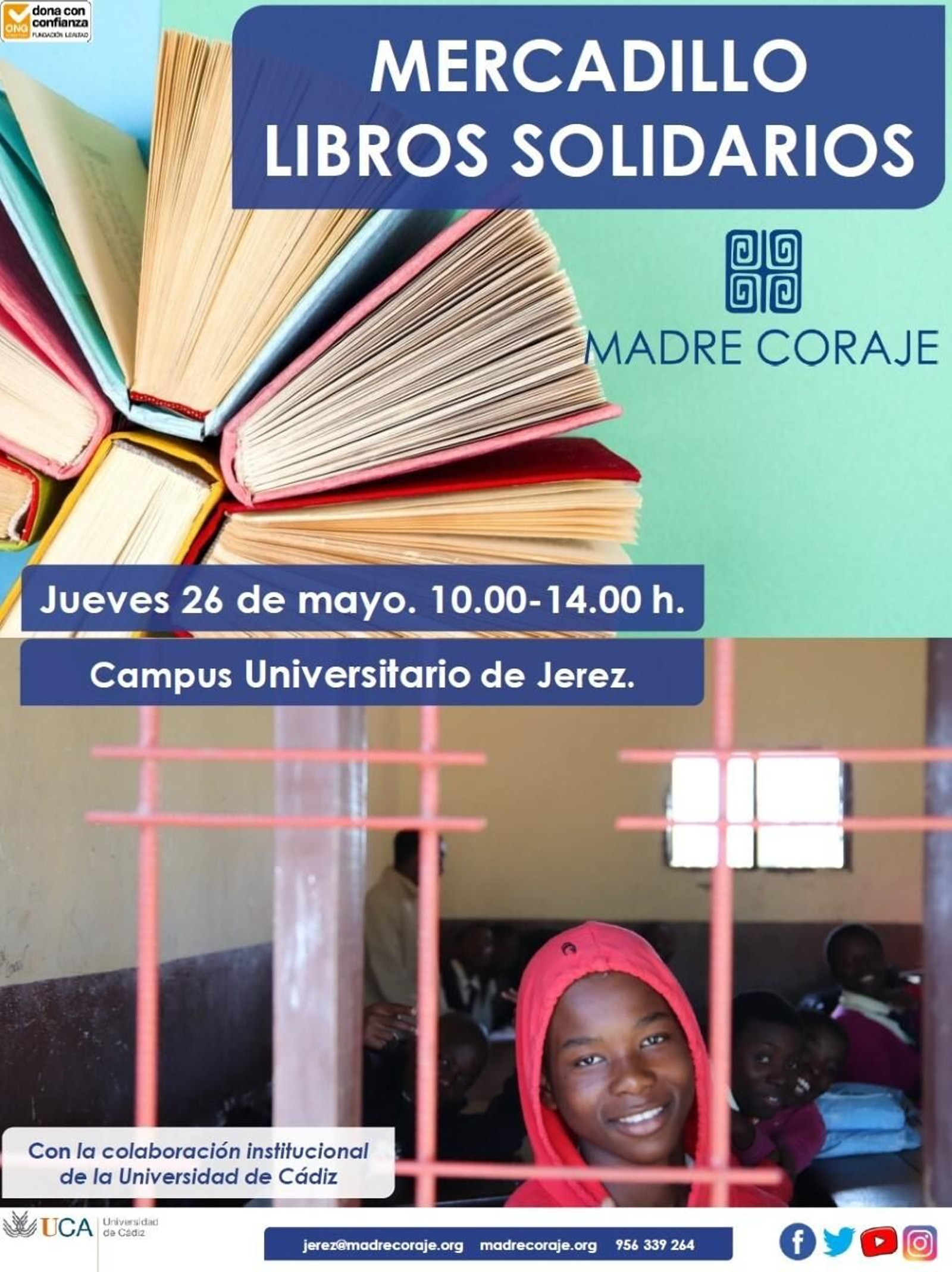 Cartel de Mercadillo de Libros Solidarios