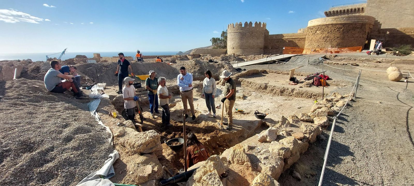 Imagen de las excavaciones en la Alcazaba de Almería.