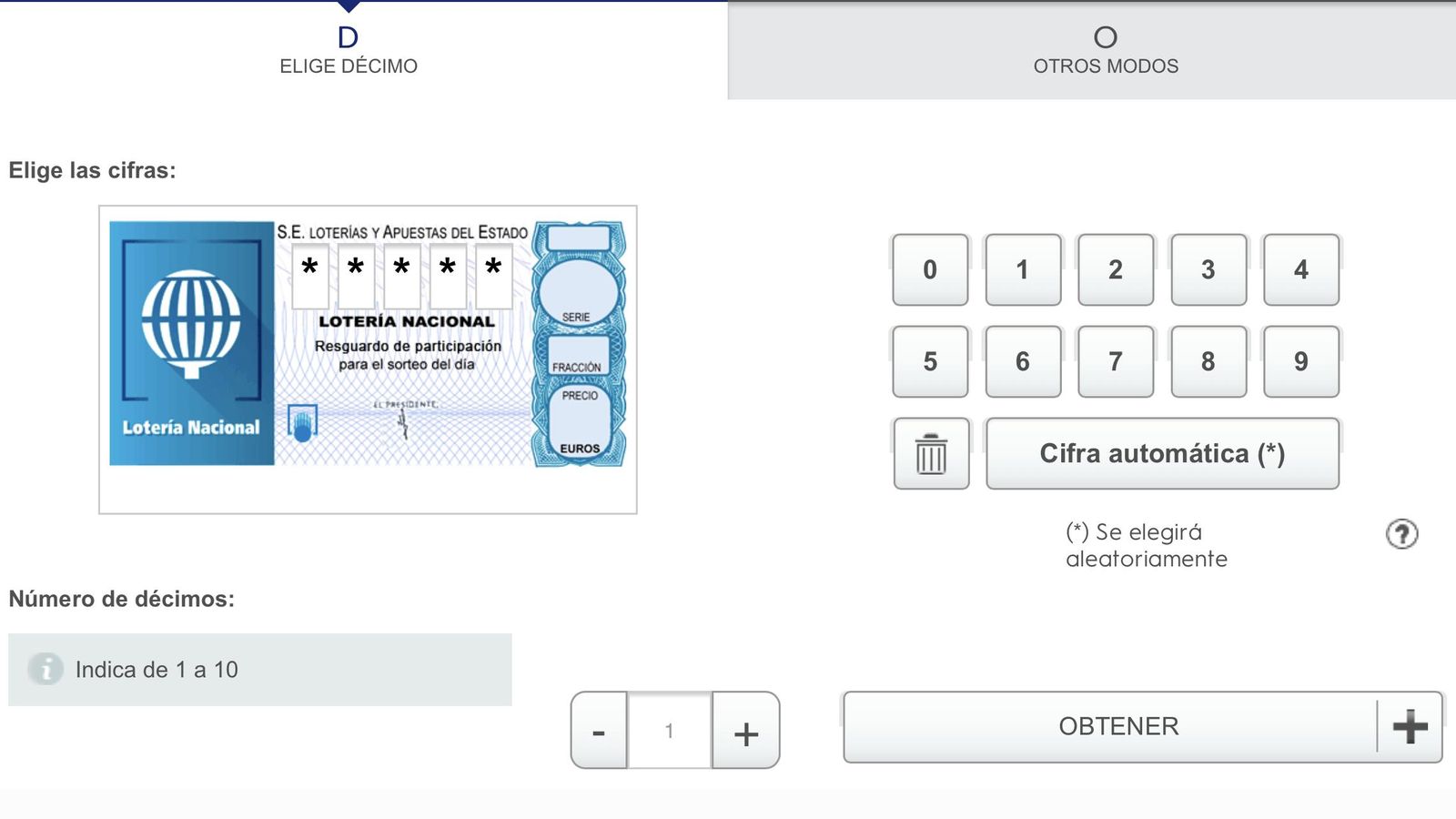 Las personas podrán seleccionar su combinación.