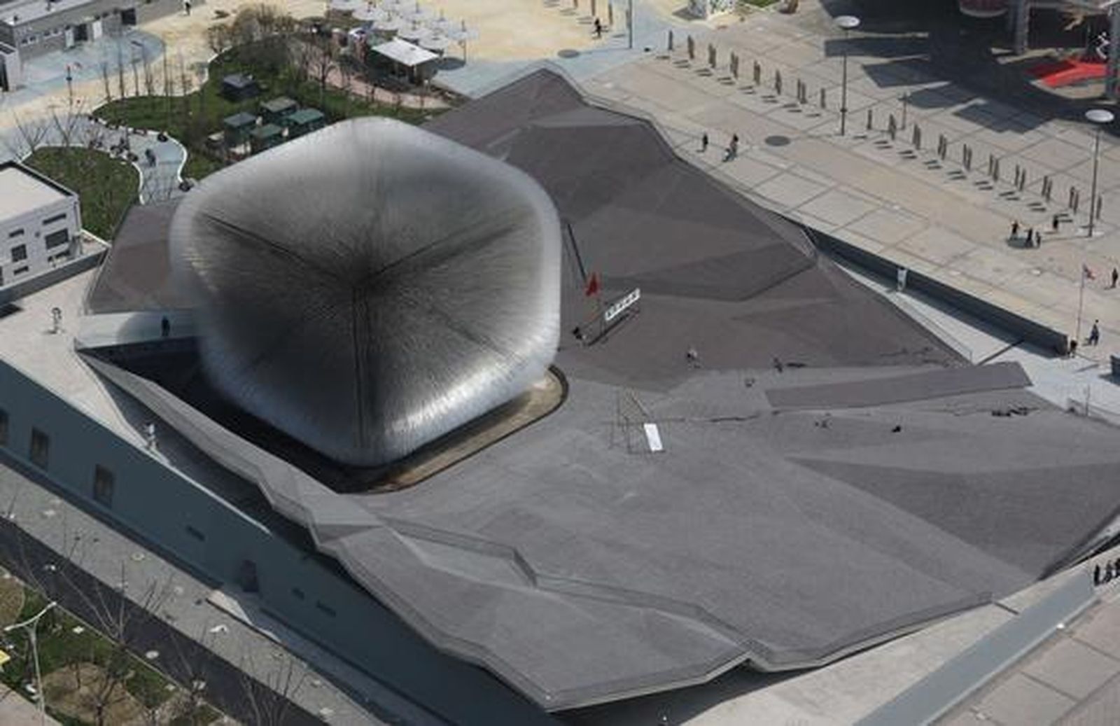 Vista aérea del Pabellón del Reino Unido.

Foto: AFP Photo