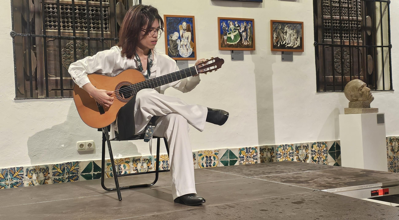Shilong Fan durante su recital en el Museo San Juan de Dios–Casa de los Pisa