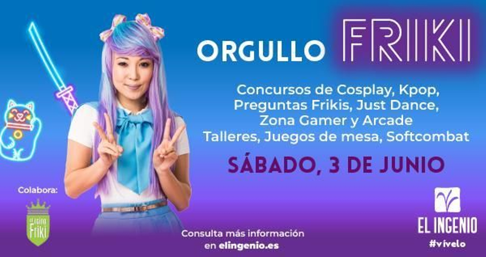 Cartel para promocionar el Orgullo Friki en el Centro Comercial Ingenio de Vélez-Málaga