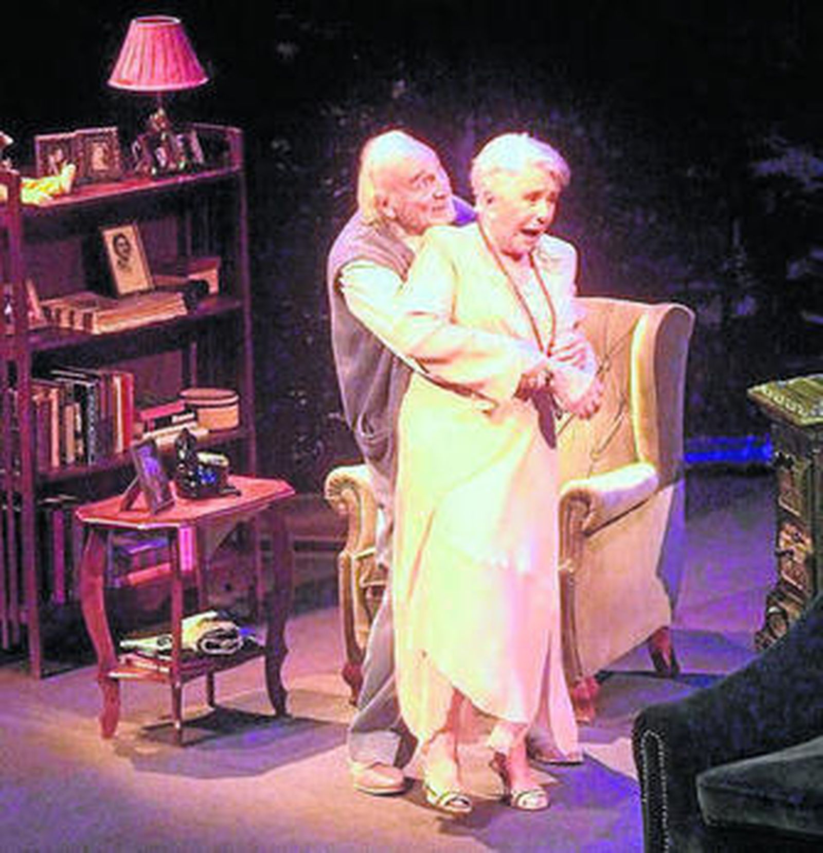 Lola Herrera y Héctor Alterio el sábado en Roquetas de Mar.