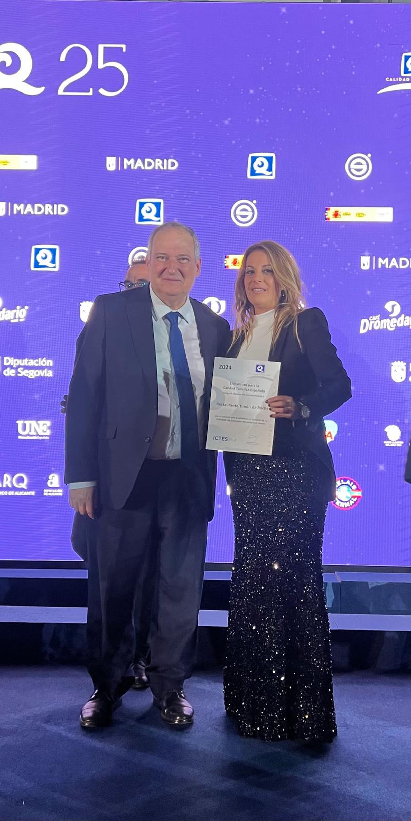 María del Mar Ruiz, recibiendo el galardón en Madrid.