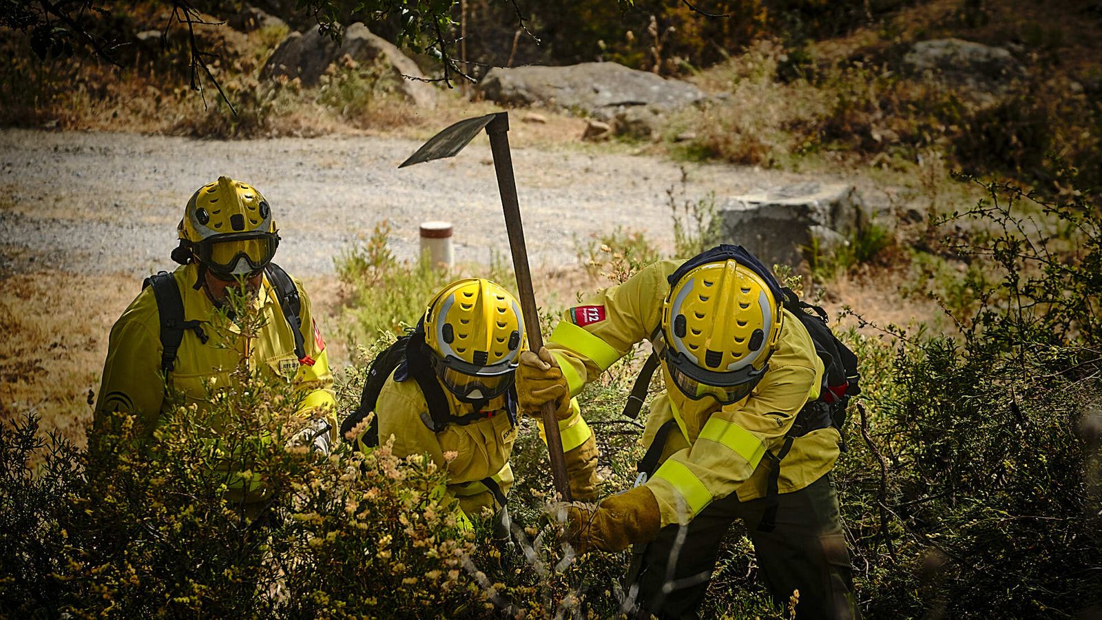 Simulacro de incendio del CEDEFO de Algodonales.