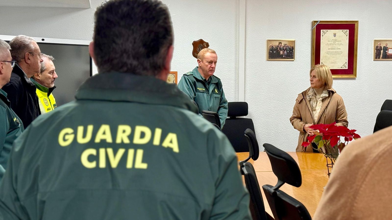 Pelayo, en el Cuartel de la Guardia Civil.