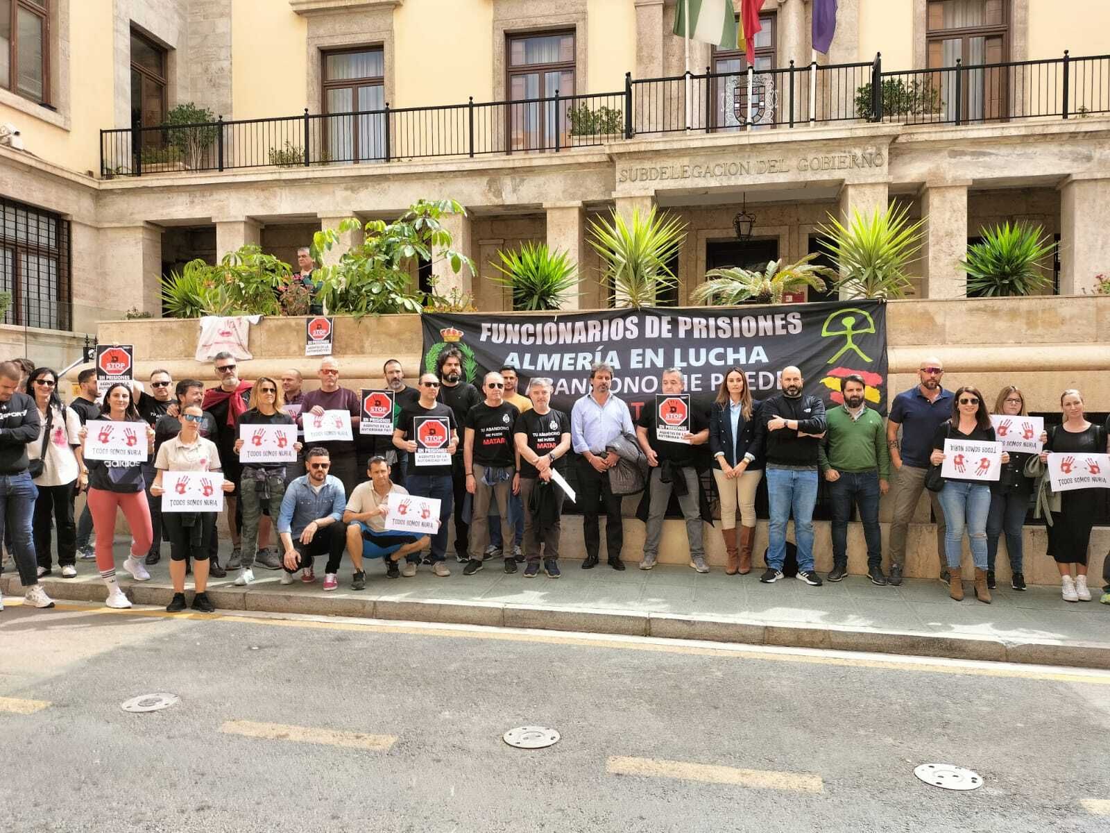 Concentración de los funcionarios de prisiones.