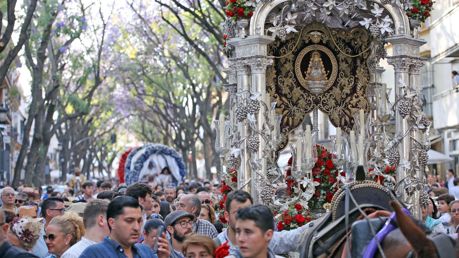 Llegada de la Hermandad del Rocío a Jerez
