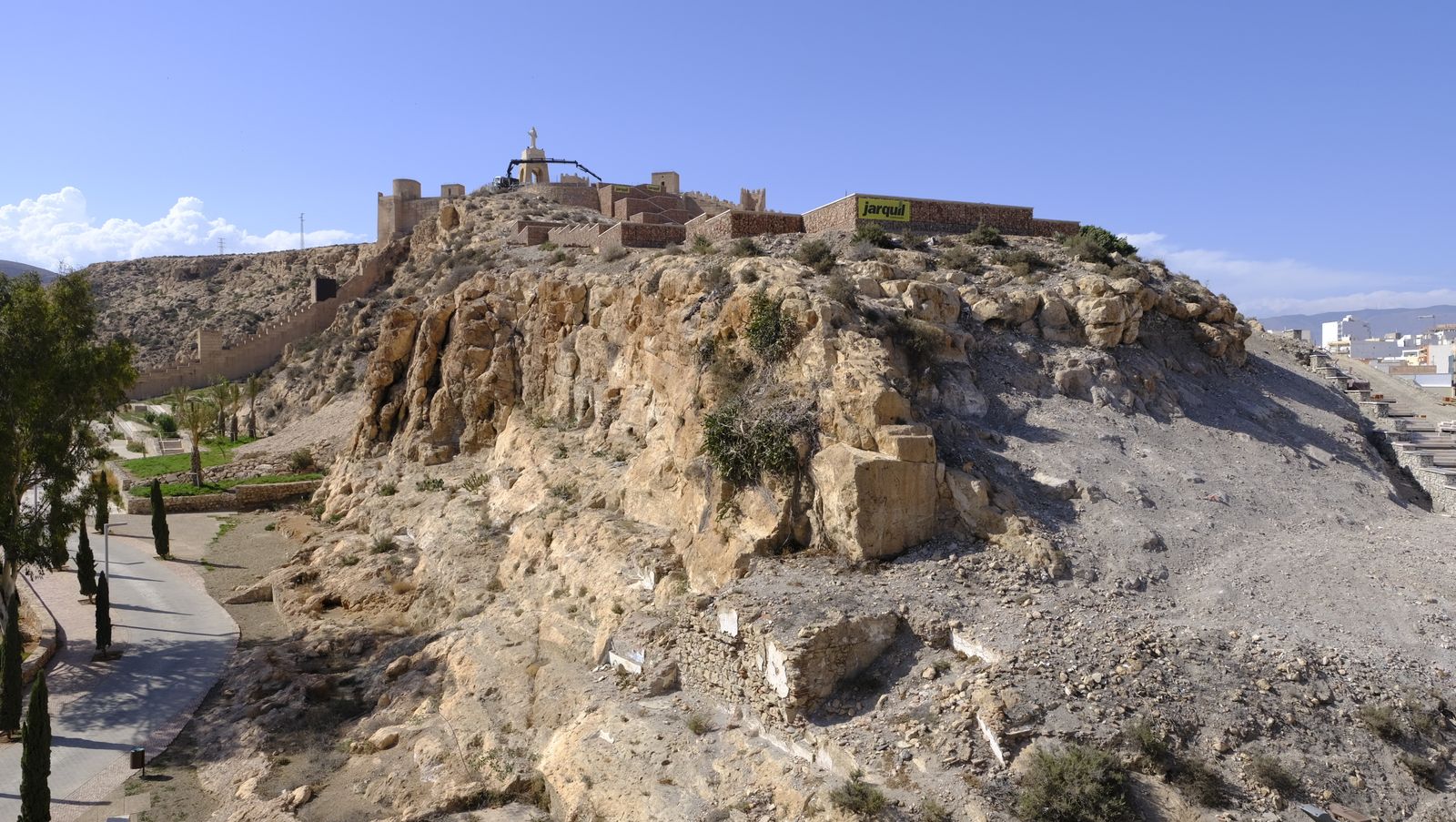 Imágenes del avance de las obras en la zona del Cerro de San Cristobal
