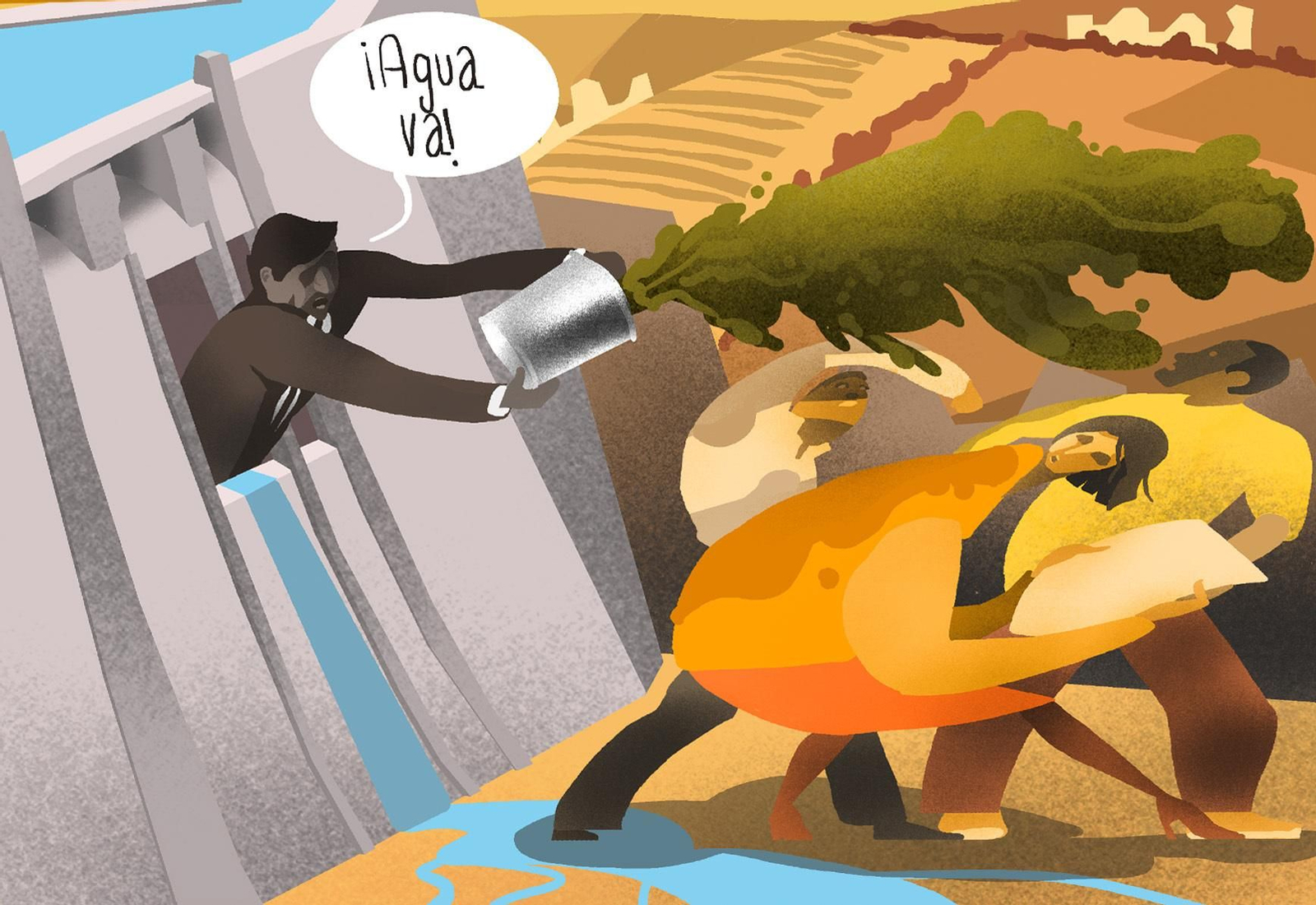 El embalse que tira el agua al mar