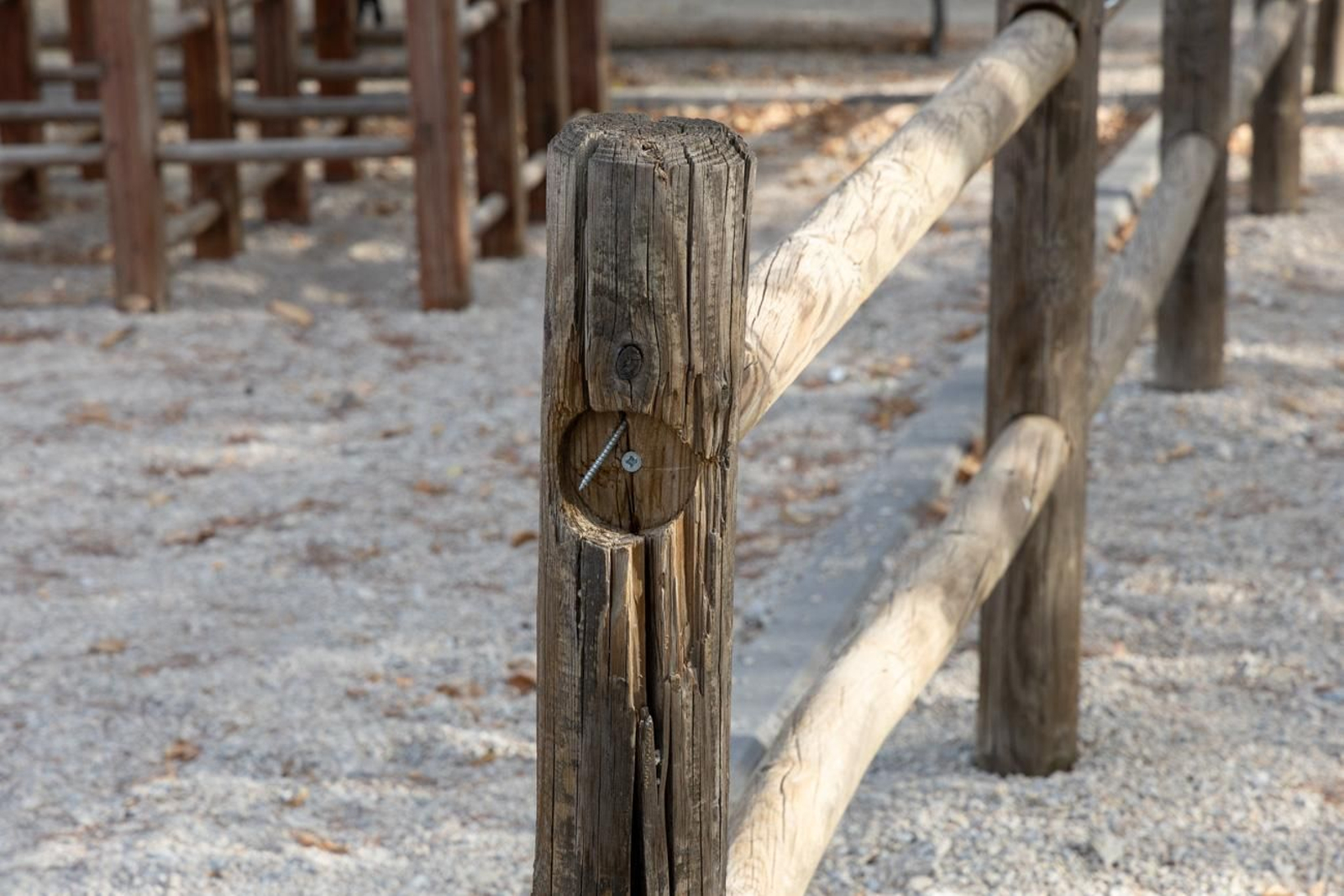 Estado de abandono del parque del Cerro de las Canteras