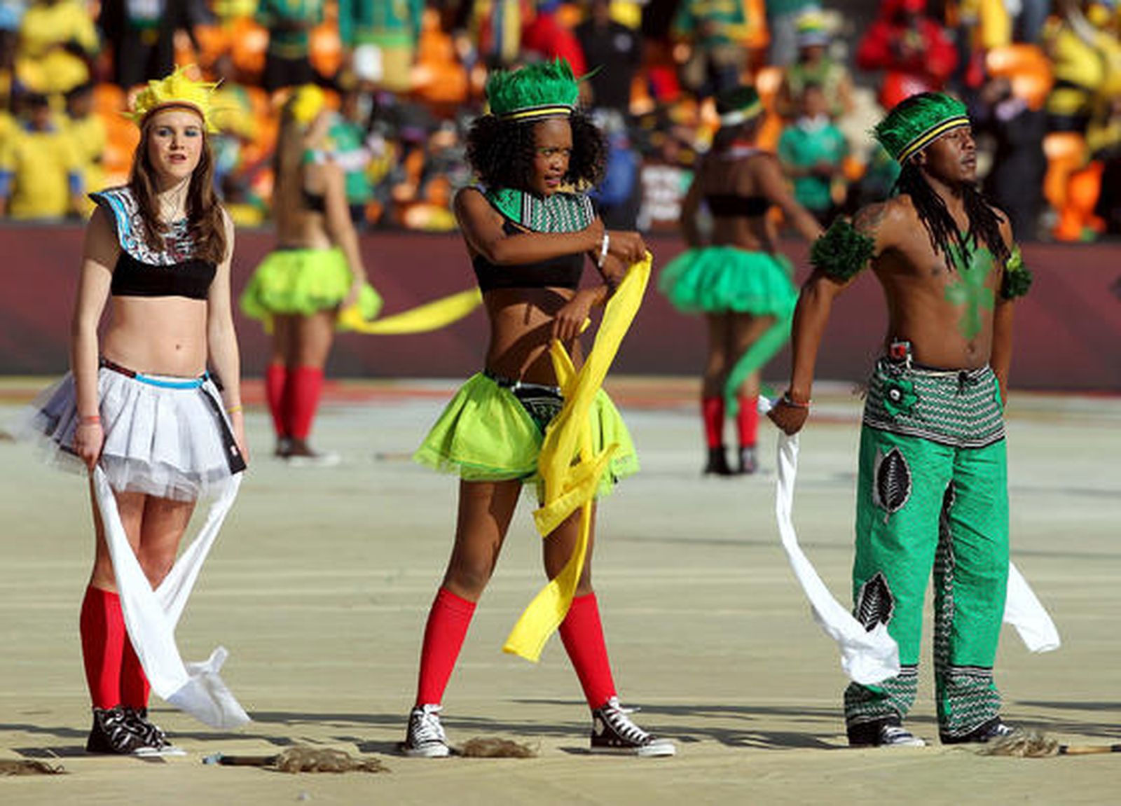 Una fiesta de música y color abre oficialmente el Mundial de Sudáfrica 2010.

Foto: Efe