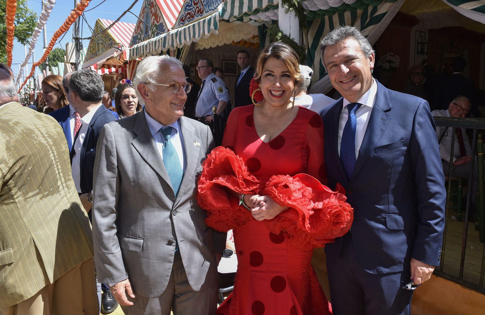 La expresidenta Susana Díaz, junto a Antonio Pascual y Francisco Arteaga