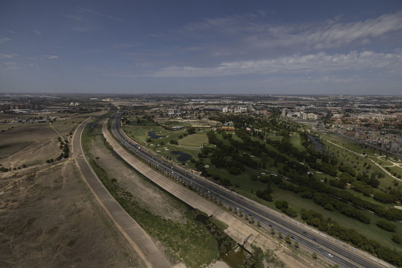 Sevilla desde el helicóptero de la Policía Nacional
