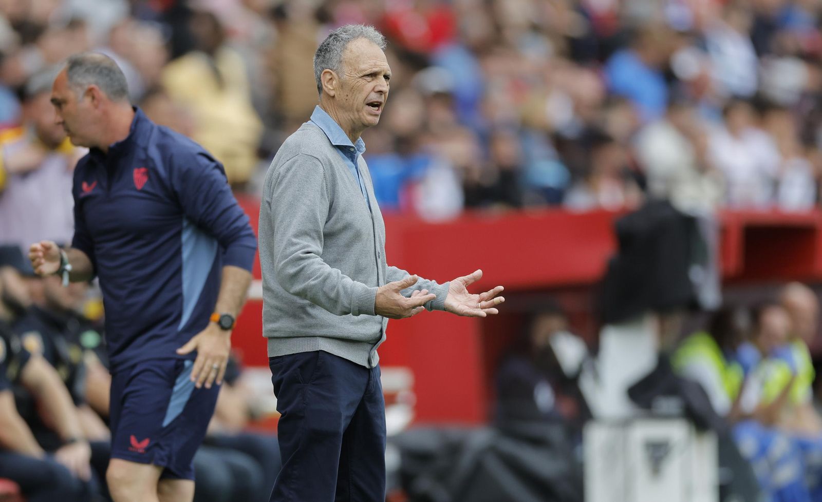 Joaquín Caparrós, durante el partido Sevilla-Leganés.