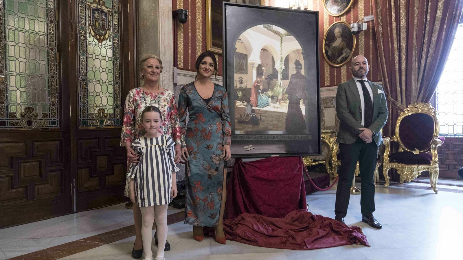 Marta, Carmeli y Ana, las modelos utilizadas por Fernando Vaquero para el cartel.