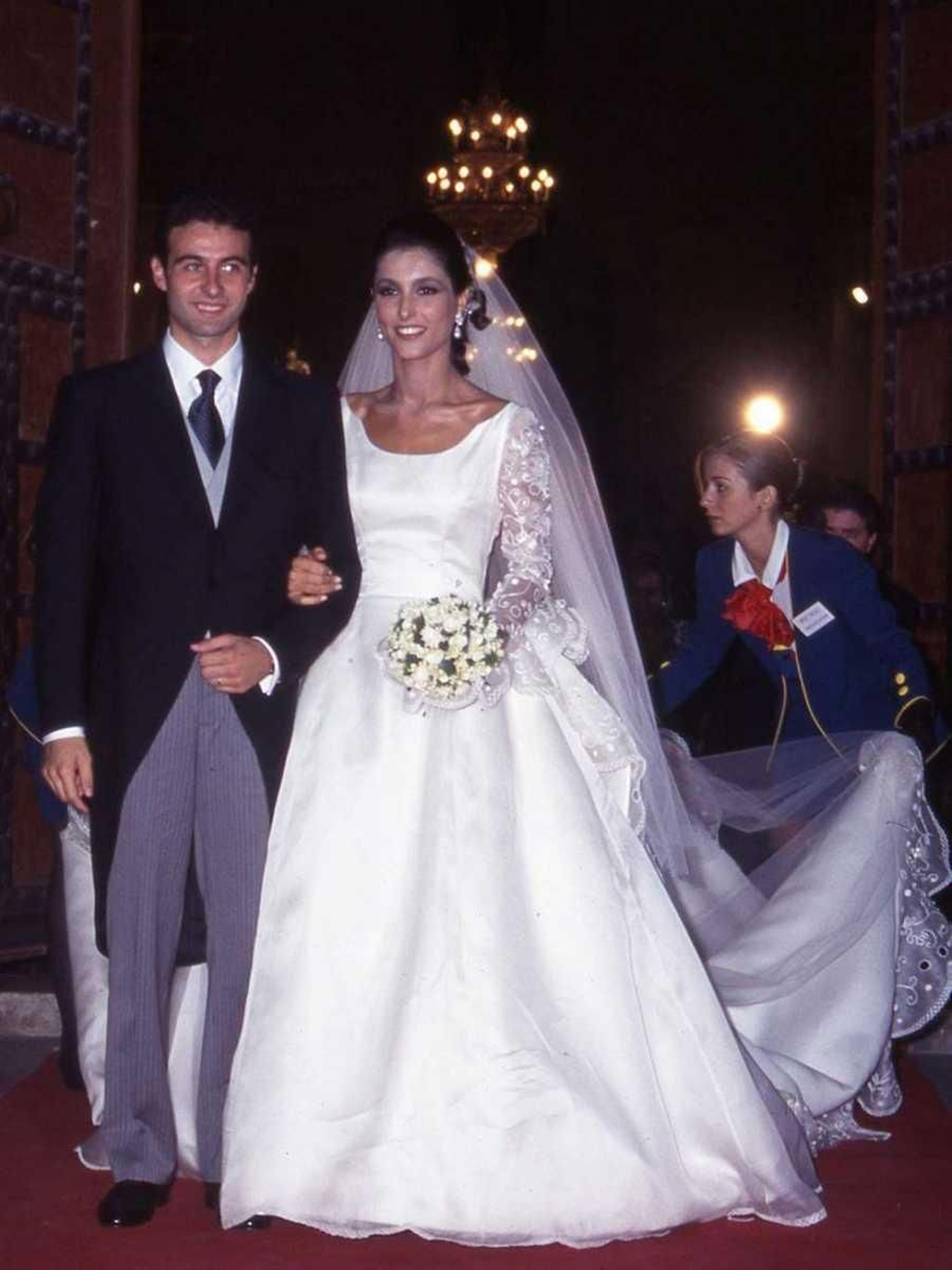 Su boda en el año 1996.
