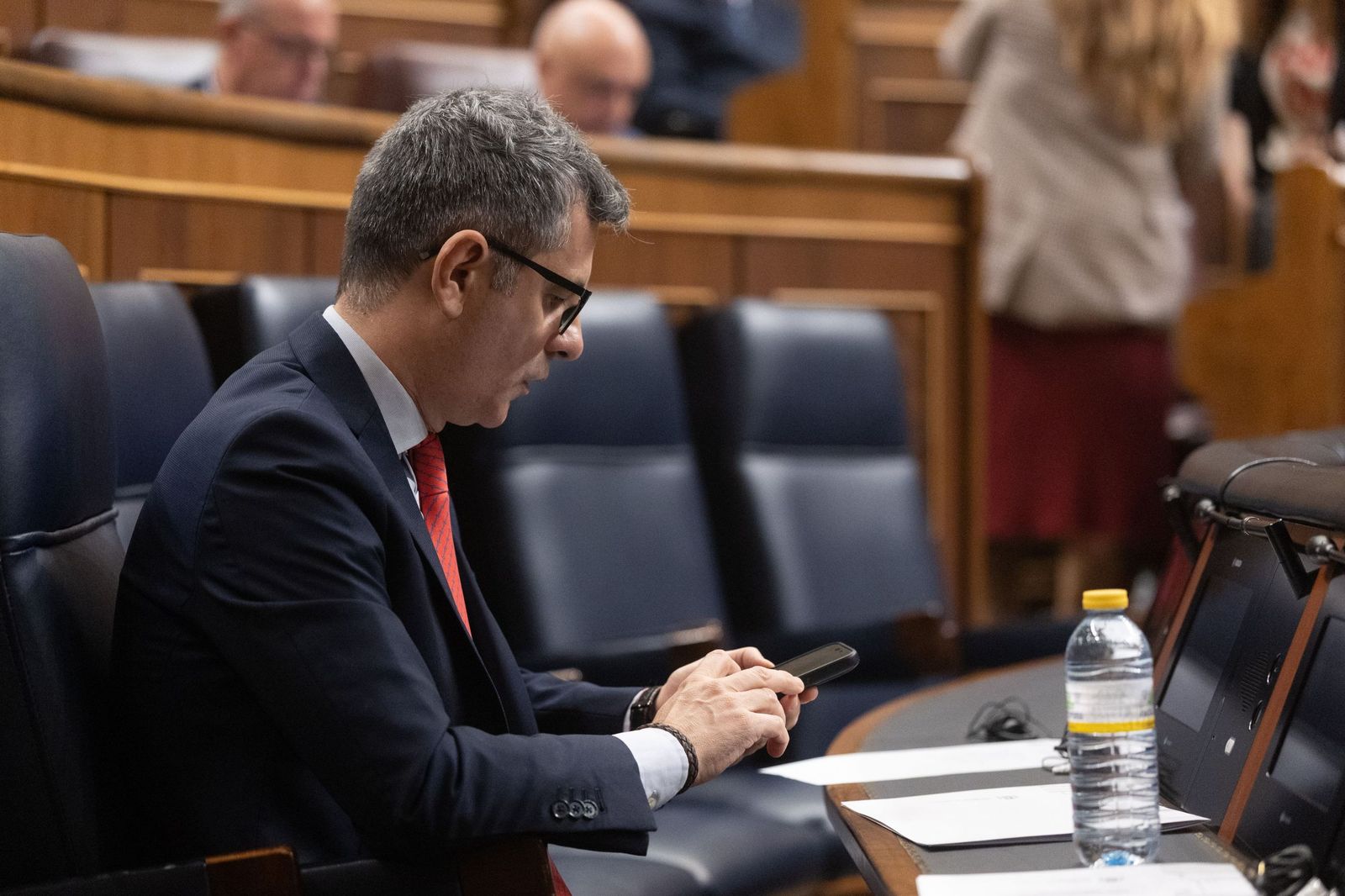 El ministro Félix Bolaños, este martes en el Congreso.